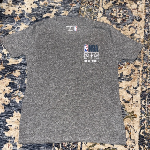 ABERCROMBIE KIDS A&F boys NBA Heather Gray Short Sleeve Tee 5/6 - Picture 2 of 3